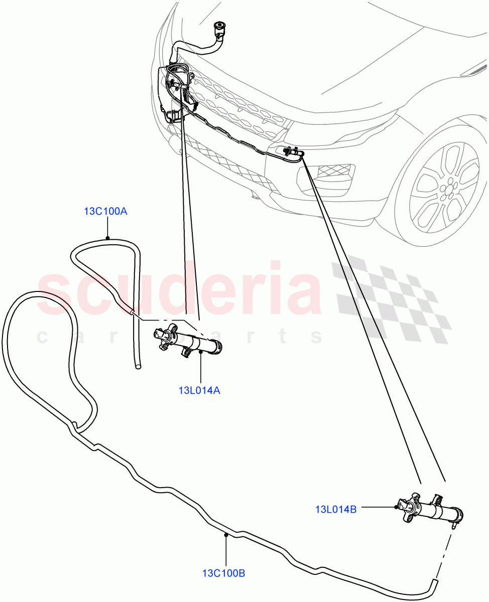 Headlamp Washer(Itatiaia (Brazil),With Headlamp Power Wash)((V)FROMGT000001) of Land Rover Land Rover Range Rover Evoque (2012-2018) [2.0 Turbo Petrol GTDI]