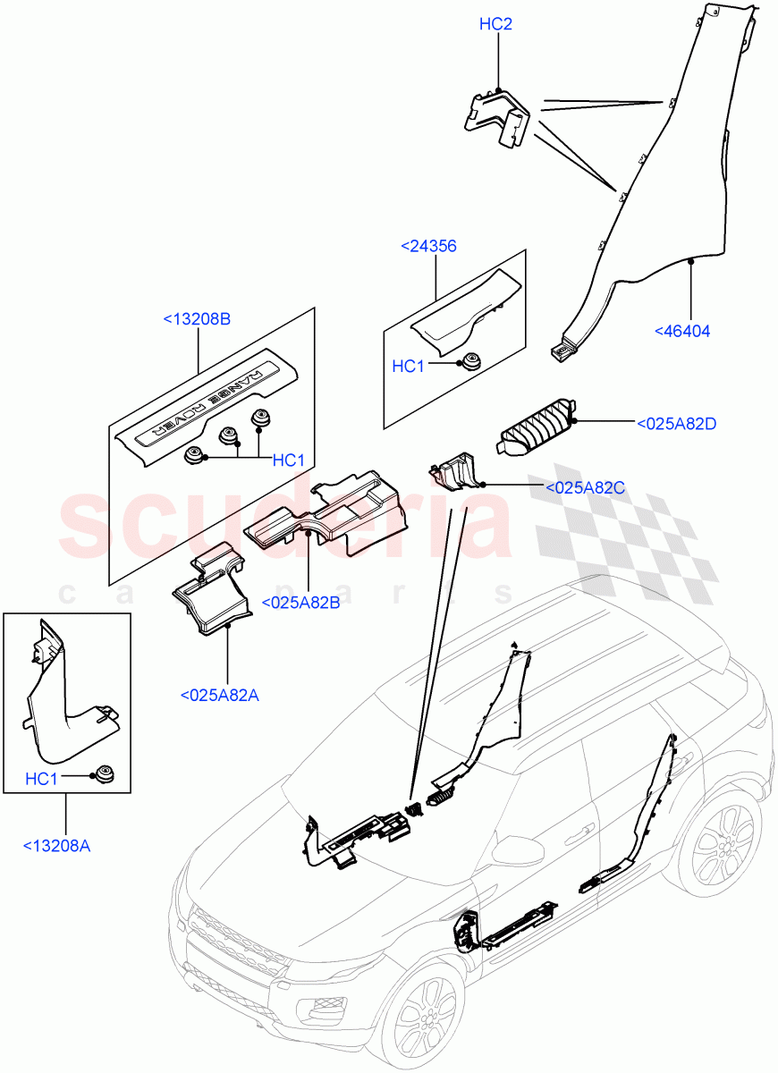 Side Trim (Sill) (5 Door, Itatiaia (Brazil)) ((V) FROMGT000001) of Land Rover Land Rover Range Rover Evoque (2012-2018) [2.0 Turbo Petrol GTDI]