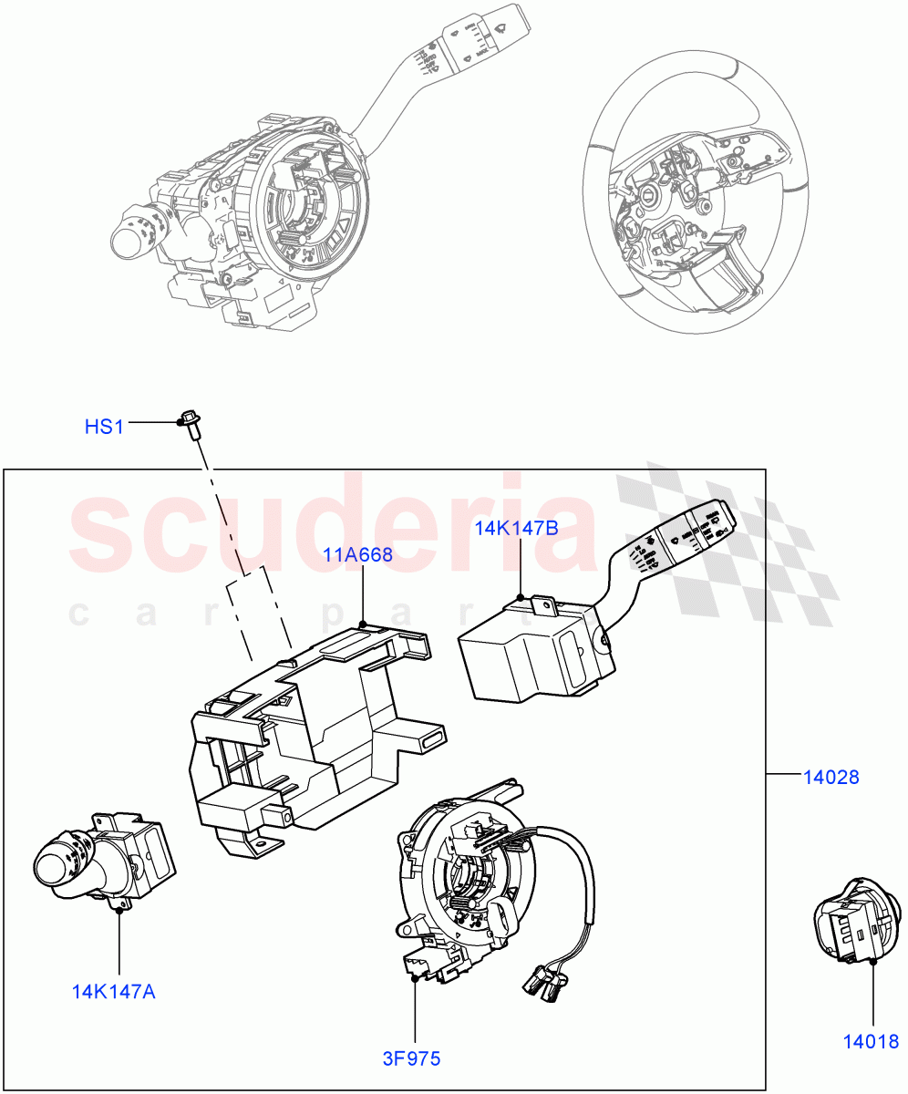 Switches (Steering Column) (Halewood (UK)) of Land Rover Land Rover Discovery Sport (2015+) [2.0 Turbo Petrol GTDI]
