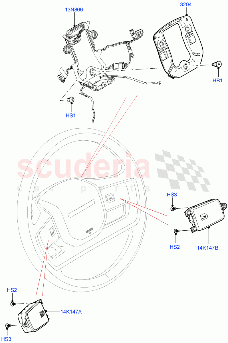 Switches (Steering Wheel) of Land Rover Land Rover Range Rover (2022+) [4.4 V8 Turbo Petrol NC10]