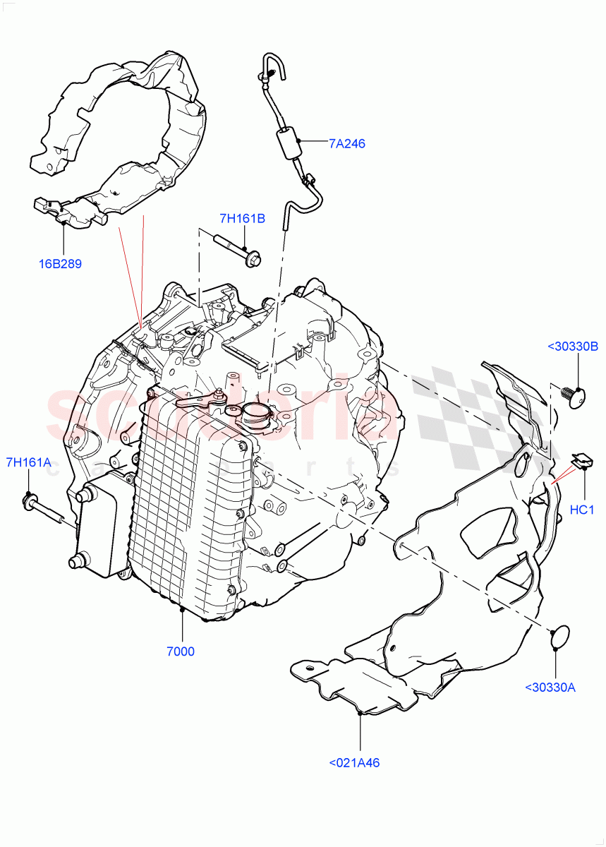 Auto Trans Assy & Speedometer Drive(2.0L AJ20D4 Diesel LF PTA,9 Speed Auto Trans 9HP50,Halewood (UK),2.0L AJ20D4 Diesel High PTA,2.0L AJ20D4 Diesel Mid PTA) of Land Rover Land Rover Range Rover Evoque (2019+) [2.0 Turbo Diesel AJ21D4]