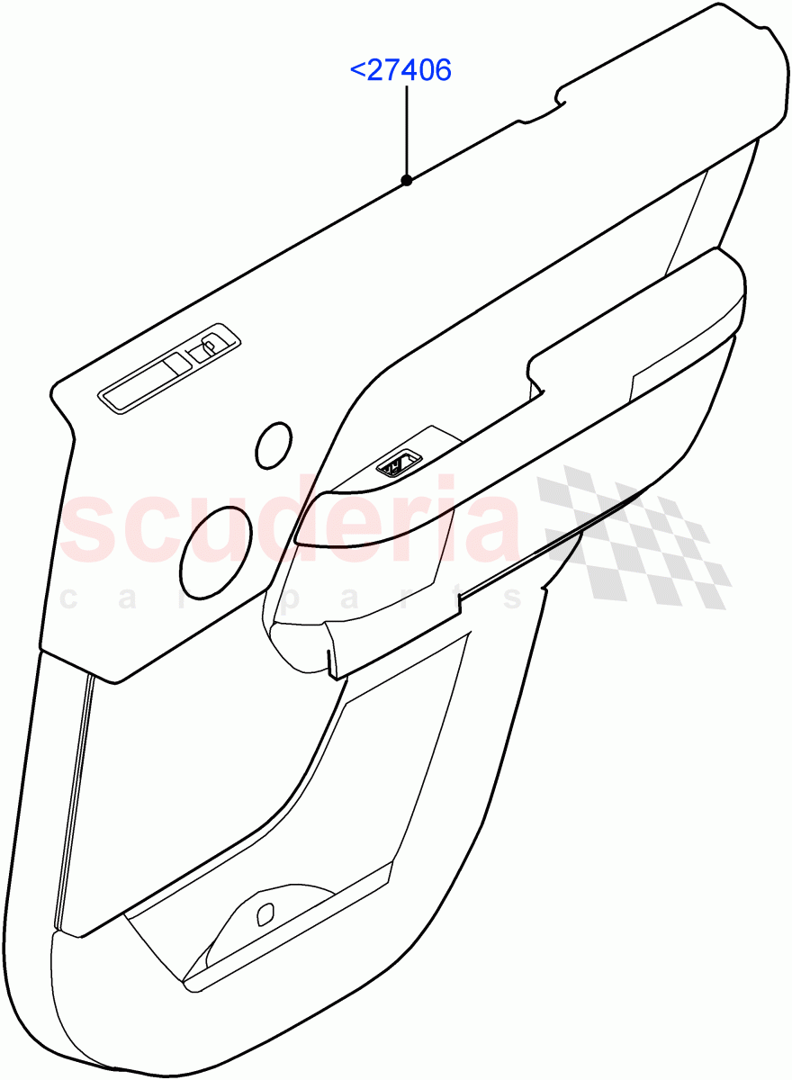 Rear Door Trim Panels ((V) FROMJA000001) of Land Rover Land Rover Range Rover (2012-2021) [5.0 OHC SGDI SC V8 Petrol]