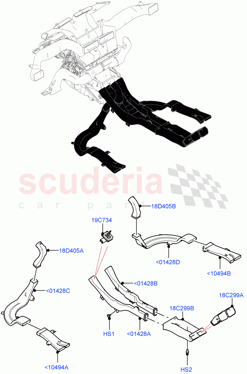 Air Vents, Louvres And Ducts(Internal Components, 2nd Row)(Halewood (UK))((V)FROMLH000001) of Land Rover Land Rover Discovery Sport (2015+) [2.2 Single Turbo Diesel]