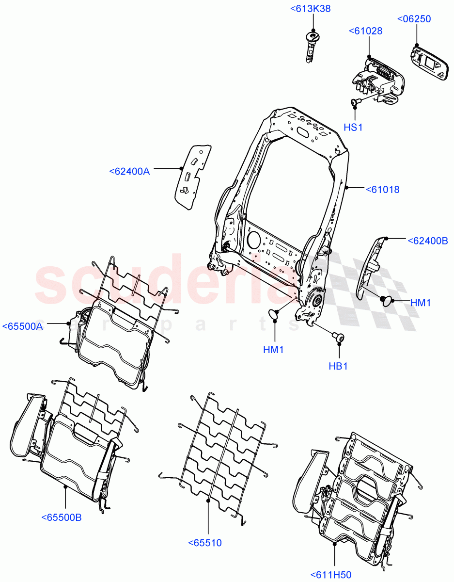 Front Seat Back (Itatiaia (Brazil)) of Land Rover Land Rover Range Rover Evoque (2019+) [2.0 Turbo Petrol AJ200P]