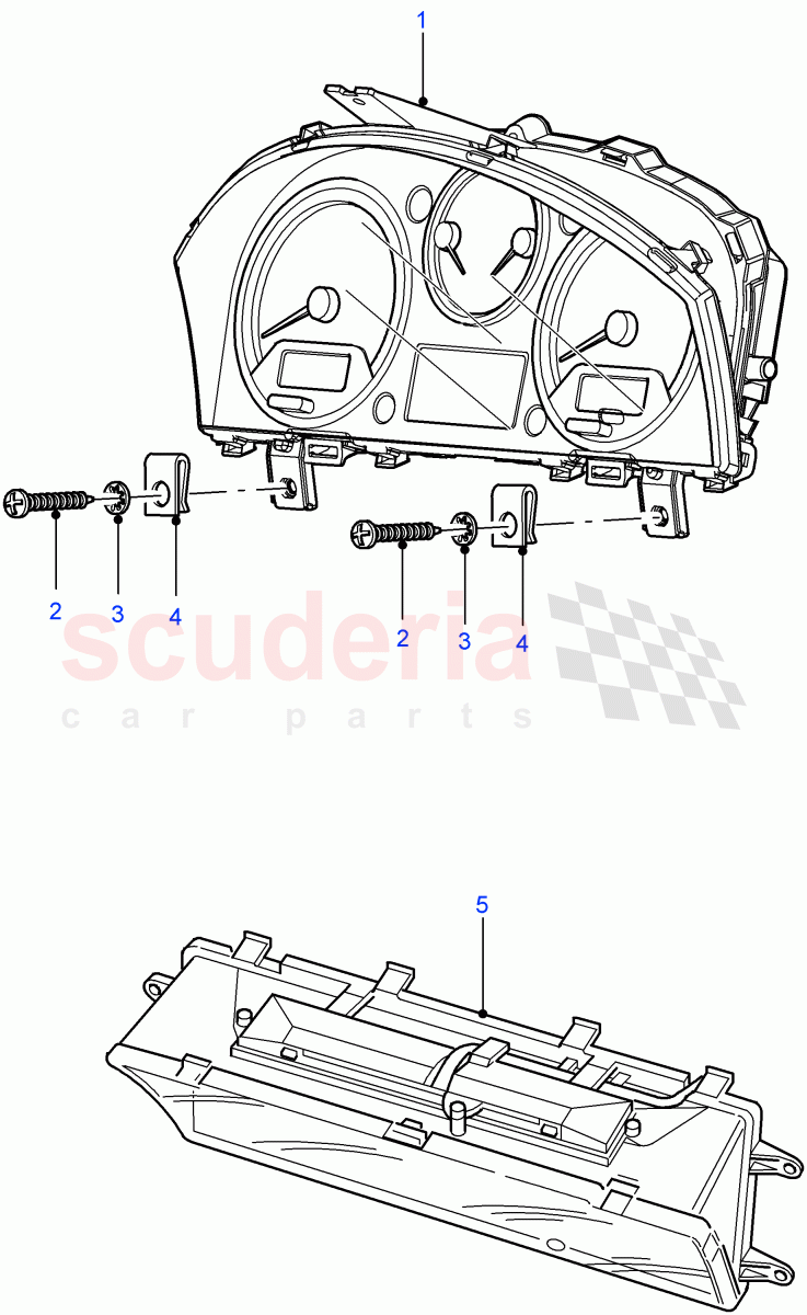 Instrument Cluster((V)FROM7A000001) of Land Rover Land Rover Defender (2007-2016)