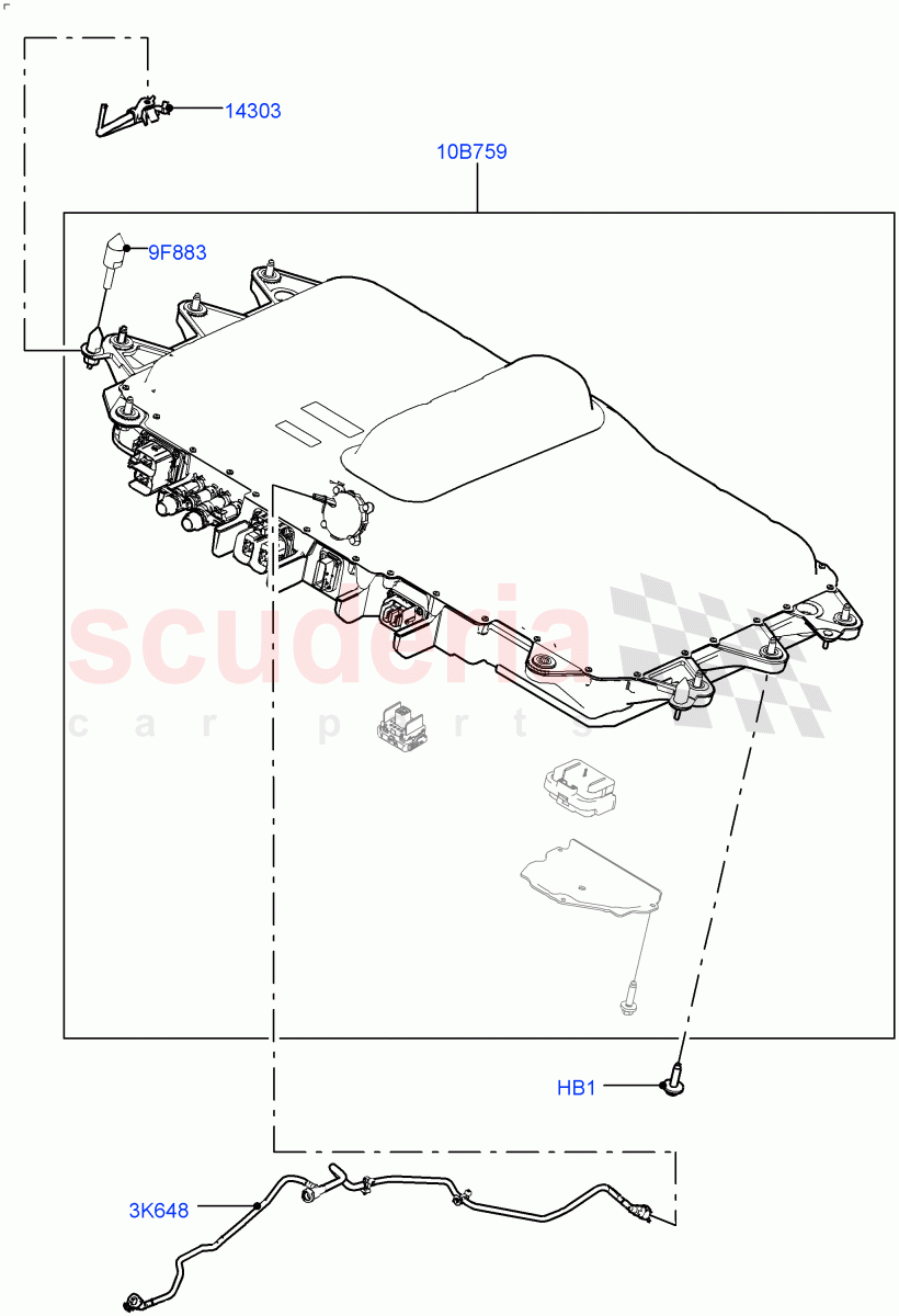 Hybrid Electrical Modules(Traction Battery)(Electric Engine Battery-PHEV)((V)FROMLH000001) of Land Rover Land Rover Discovery Sport (2015+) [2.0 Turbo Diesel AJ21D4]