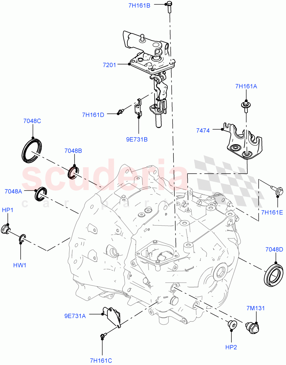 Manual Transmission External Cmpnts (6 Speed Manual Trans BG6) ((V) FROMKH000001) of Land Rover Land Rover Discovery Sport (2015+) [2.0 Turbo Diesel AJ21D4]