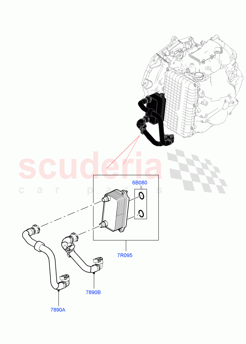 Transmission Cooling Systems(2.0L AJ20P4 Petrol Mid PTA,9 Speed Auto Trans 9HP50,Halewood (UK),Active Tranmission Warming,2.0L AJ20P4 Petrol High PTA) of Land Rover Land Rover Range Rover Evoque (2019+) [2.0 Turbo Diesel]