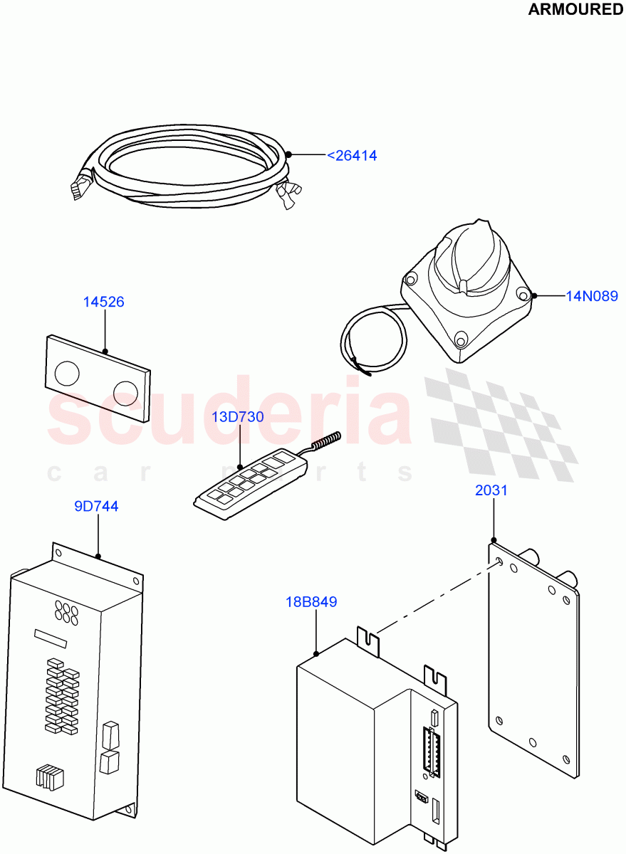 Switches(Console)(Armoured)((V)FROMEA000001) of Land Rover Land Rover Range Rover (2012-2021) [5.0 OHC SGDI NA V8 Petrol]