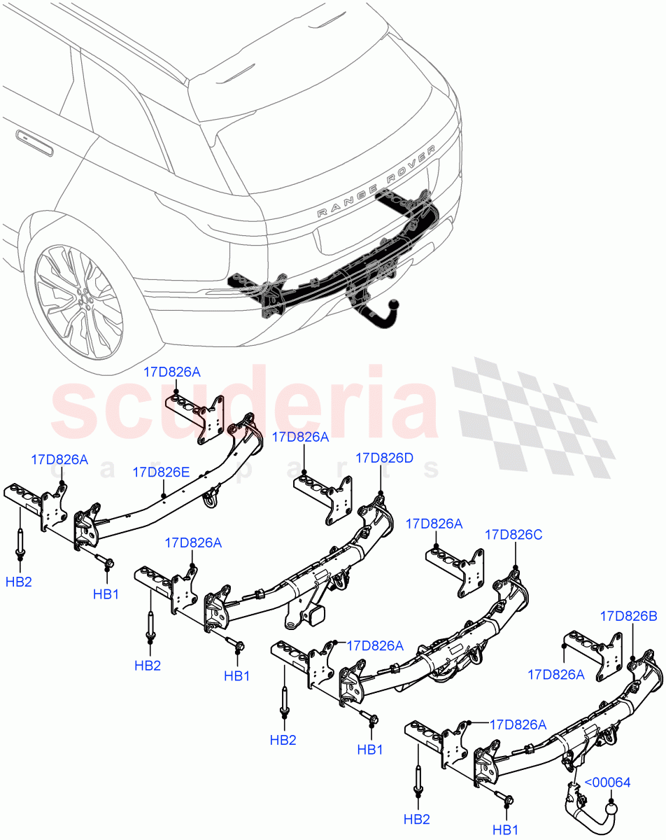 Tow Bar of Land Rover Land Rover Range Rover Velar (2017+) [2.0 Turbo Diesel]