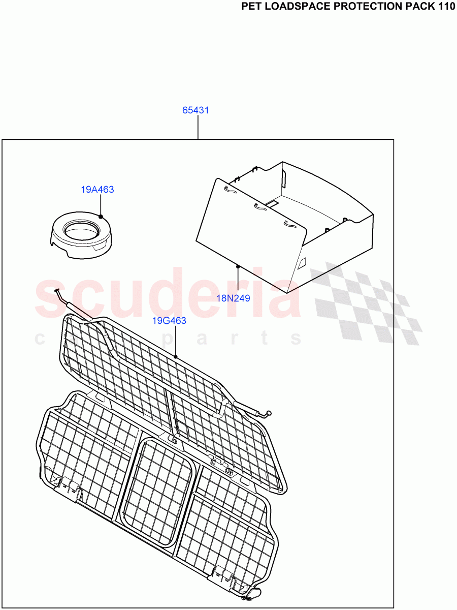 Accessory Pack(Pet Loadspace Protection Pack 110: Virtual Part Order Number VPLEPET001)(Standard Wheelbase) of Land Rover Land Rover Defender (2020+) [2.0 Turbo Petrol AJ200P]