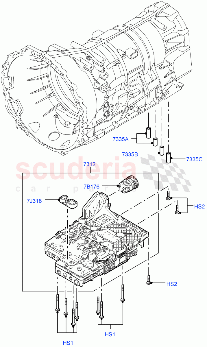 Valve Body - Main Control & Servo's(Cologne V6 4.0 EFI (SOHC),6 Speed Auto ZF 6HP26 Steptronic,Lion Diesel 2.7 V6 (140KW),3.6L V8 32V DOHC EFi Diesel Lion)((V)FROMAA000001) of Land Rover Land Rover Discovery 4 (2010-2016) [3.0 Diesel 24V DOHC TC]