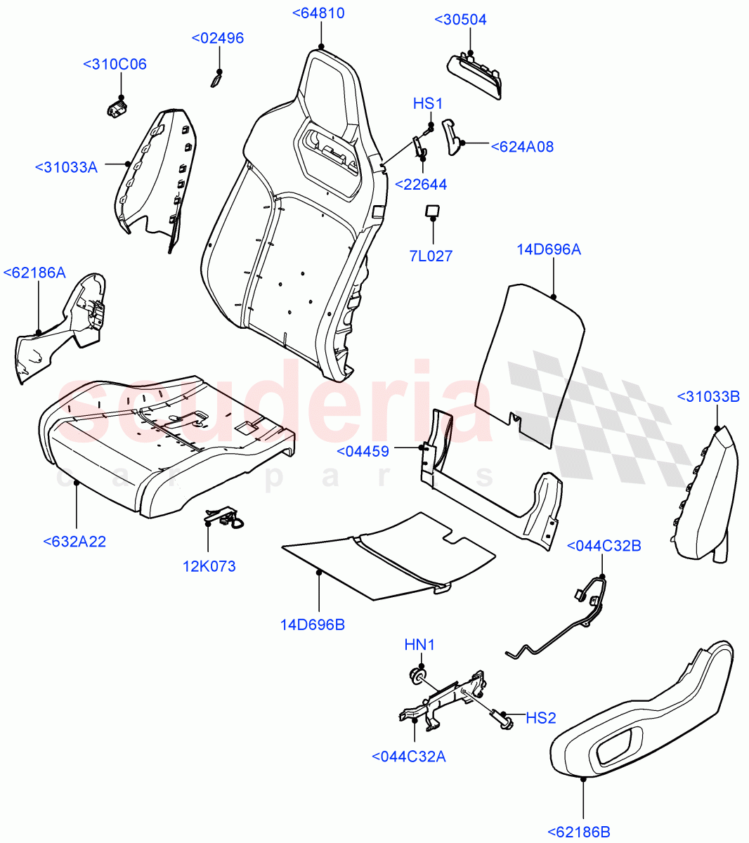 Front Seat Pads/Valances & Heating (Halewood (UK), Seat - Premium) ((V) FROMHH000001) of Land Rover Land Rover Range Rover Evoque (2012-2018) [2.0 Turbo Diesel]