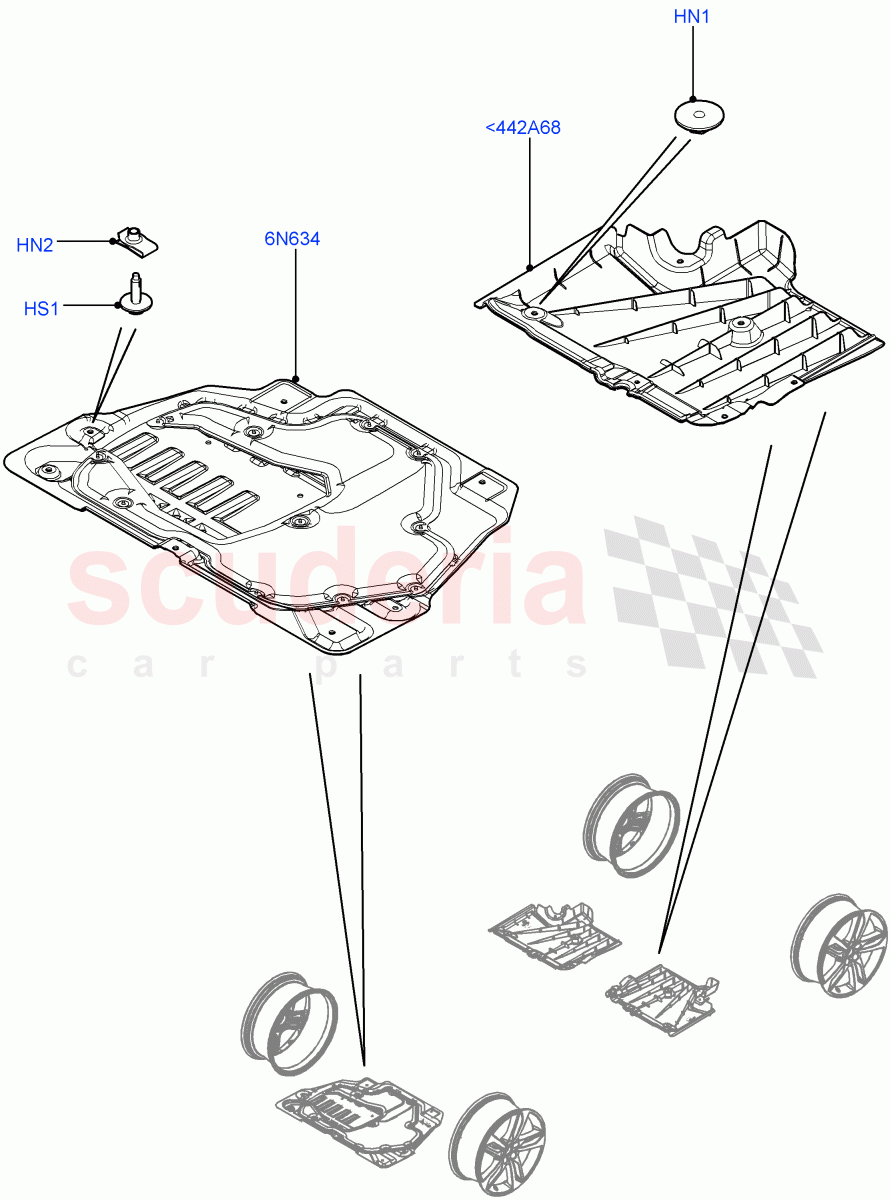 Splash And Heat Shields (Body) (Itatiaia (Brazil)) ((V) FROMGT000001) of Land Rover Land Rover Range Rover Evoque (2012-2018) [2.0 Turbo Petrol GTDI]