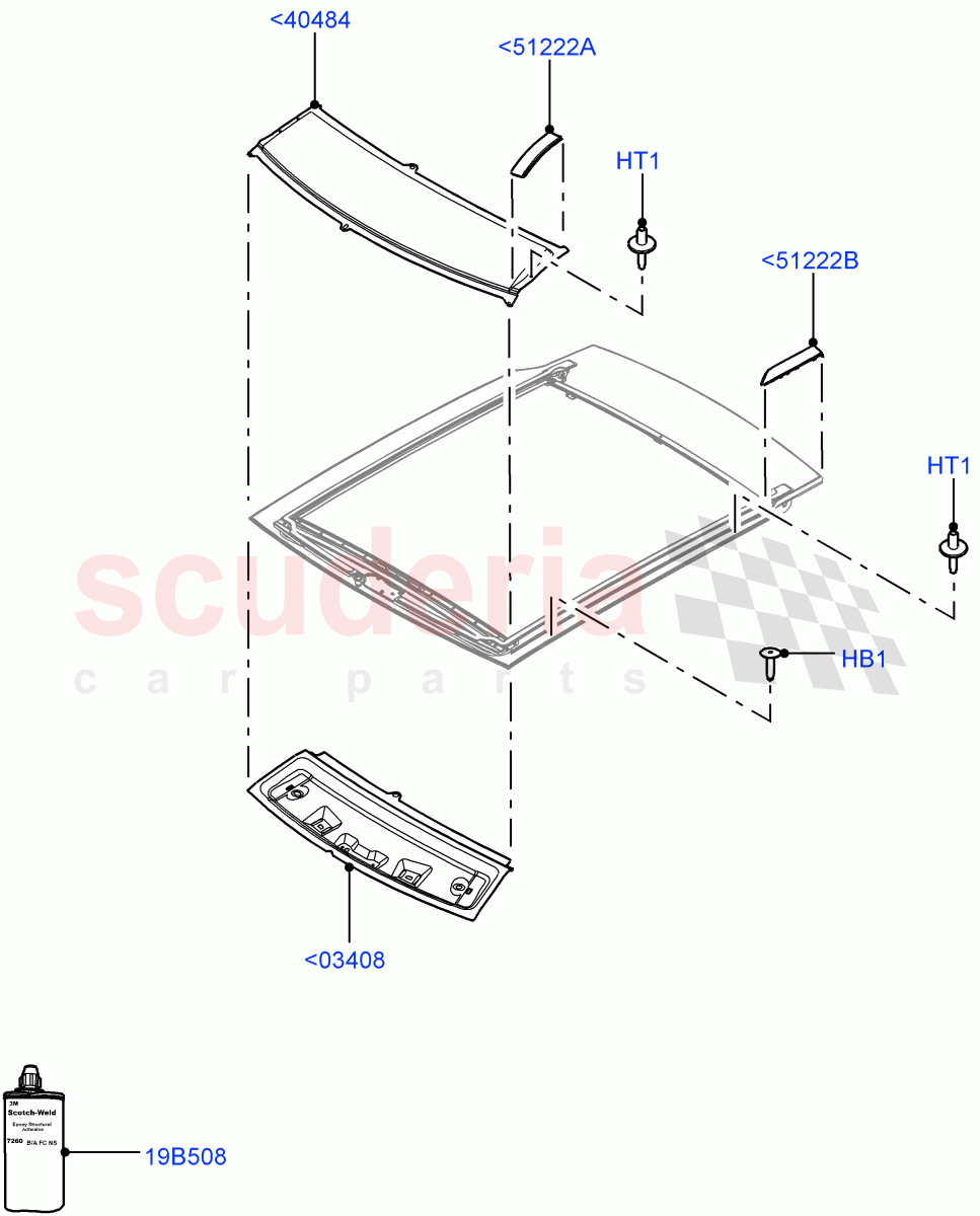 Roof - Sheet Metal (With Roof Conversion-Panorama Roof, Halewood (UK)) of Land Rover Land Rover Range Rover Evoque (2012-2018) [2.0 Turbo Petrol GTDI]