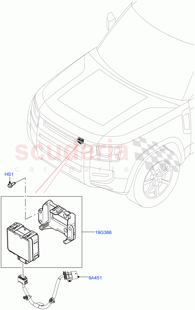 Speed Control (2.0L I4 High DOHC AJ200 Petrol, Adv Emrg Brkng-CTYU+PED+CYC+JNC, With Speed Control, 2.0L AJ200P Hi PHEV) of Land Rover Land Rover Defender (2020+) [2.0 Turbo Petrol AJ200P]