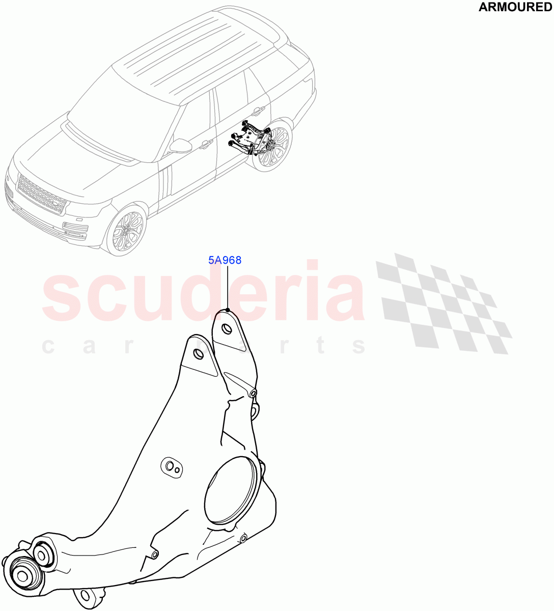 Rear Knuckle And Hub(Armoured)((V)FROMEA000001) of Land Rover Land Rover Range Rover (2012-2021) [3.0 I6 Turbo Diesel AJ20D6]