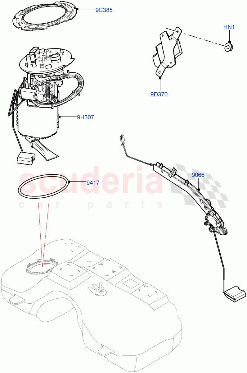 Fuel Pump And Sender Unit (2.0L AJ21D4 Diesel Mid, Halewood (UK)) ((V) FROMMH000001) of Land Rover Land Rover Discovery Sport (2015+) [2.0 Turbo Diesel AJ21D4]