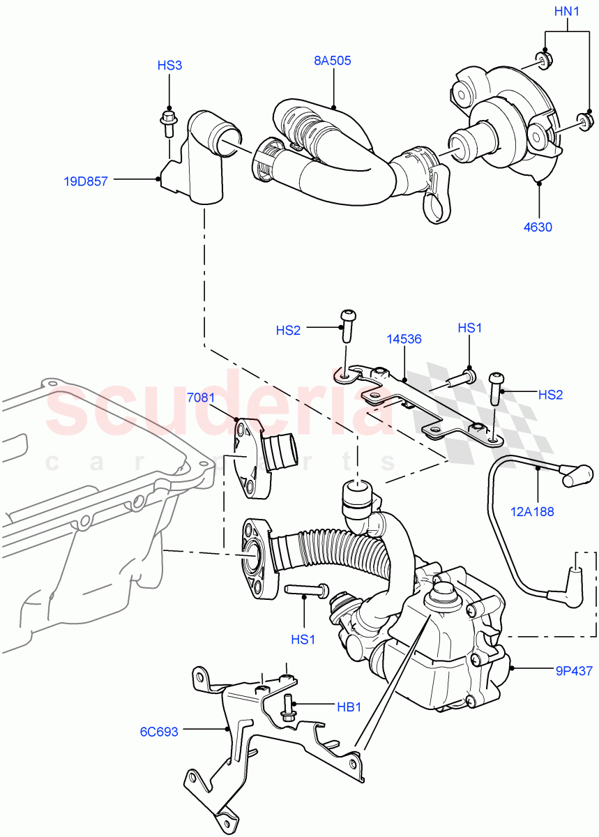 Inlet Manifold (Symposer (Resonator)) (5.0L OHC SGDI SC V8 Petrol - AJ133) ((V) FROMAA000001) of Land Rover Land Rover Range Rover Sport (2010-2013) [5.0 OHC SGDI SC V8 Petrol]