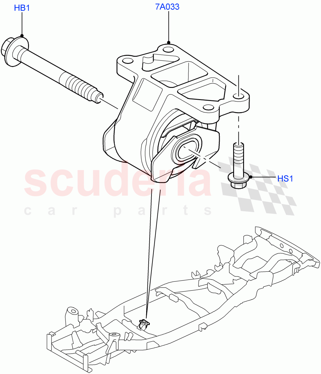 Transmission Mounting ((V) TO9A999999) of Land Rover Land Rover Range Rover Sport (2005-2009) [2.7 Diesel V6]