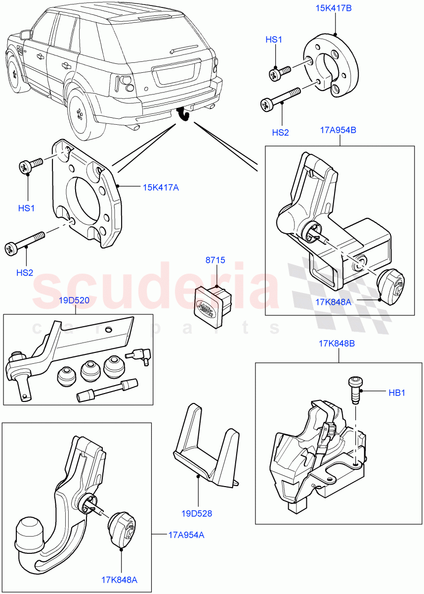Tow Bar ((V) FROMAA000001) of Land Rover Land Rover Range Rover Sport (2010-2013) [3.0 Diesel 24V DOHC TC]