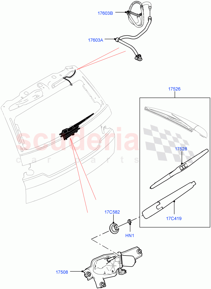Rear Window Wiper And Washer (Itatiaia (Brazil)) ((V) FROMGT000001) of Land Rover Land Rover Discovery Sport (2015+) [2.0 Turbo Diesel]