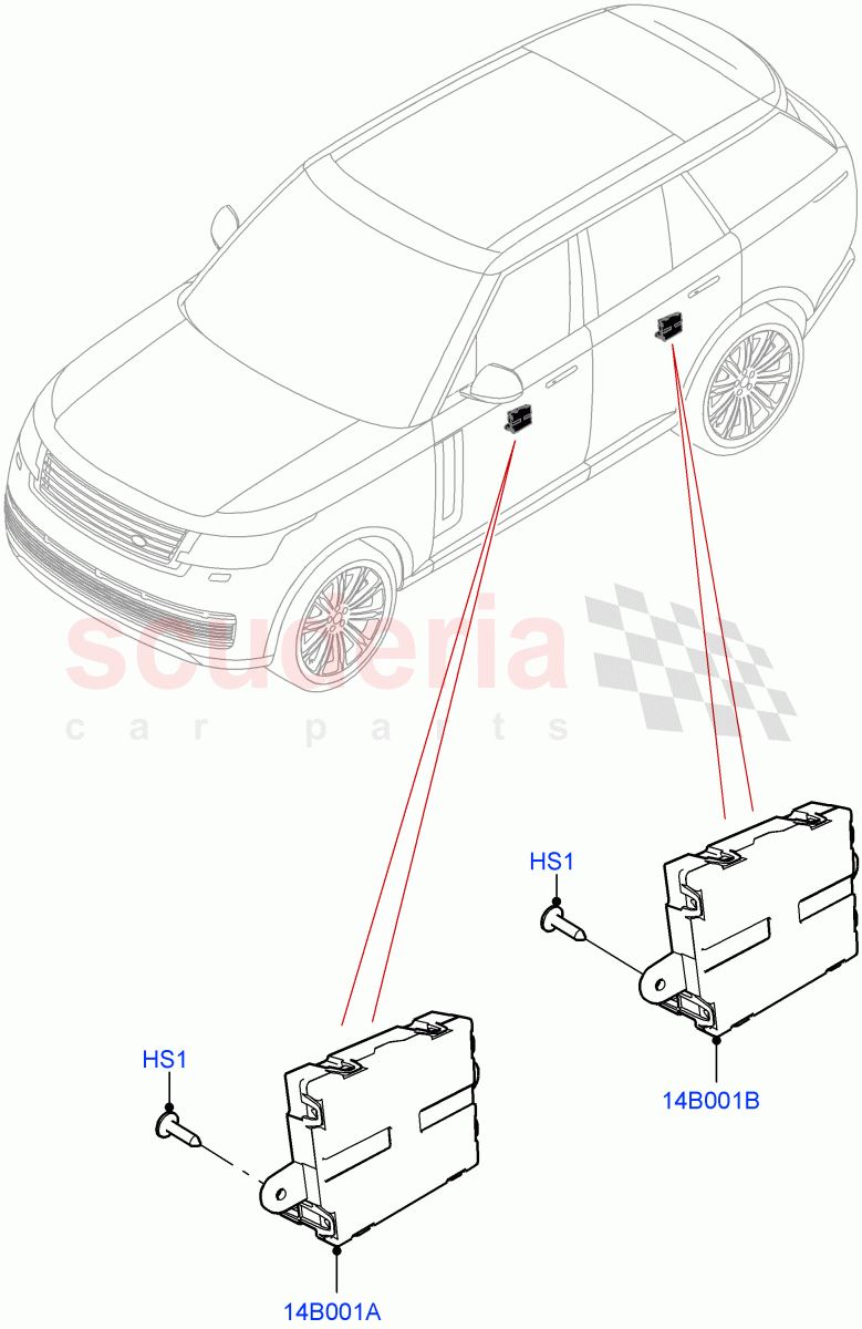 Vehicle Modules And Sensors (Door) of Land Rover Land Rover Range Rover (2022+) [3.0 I6 Turbo Petrol AJ20P6]