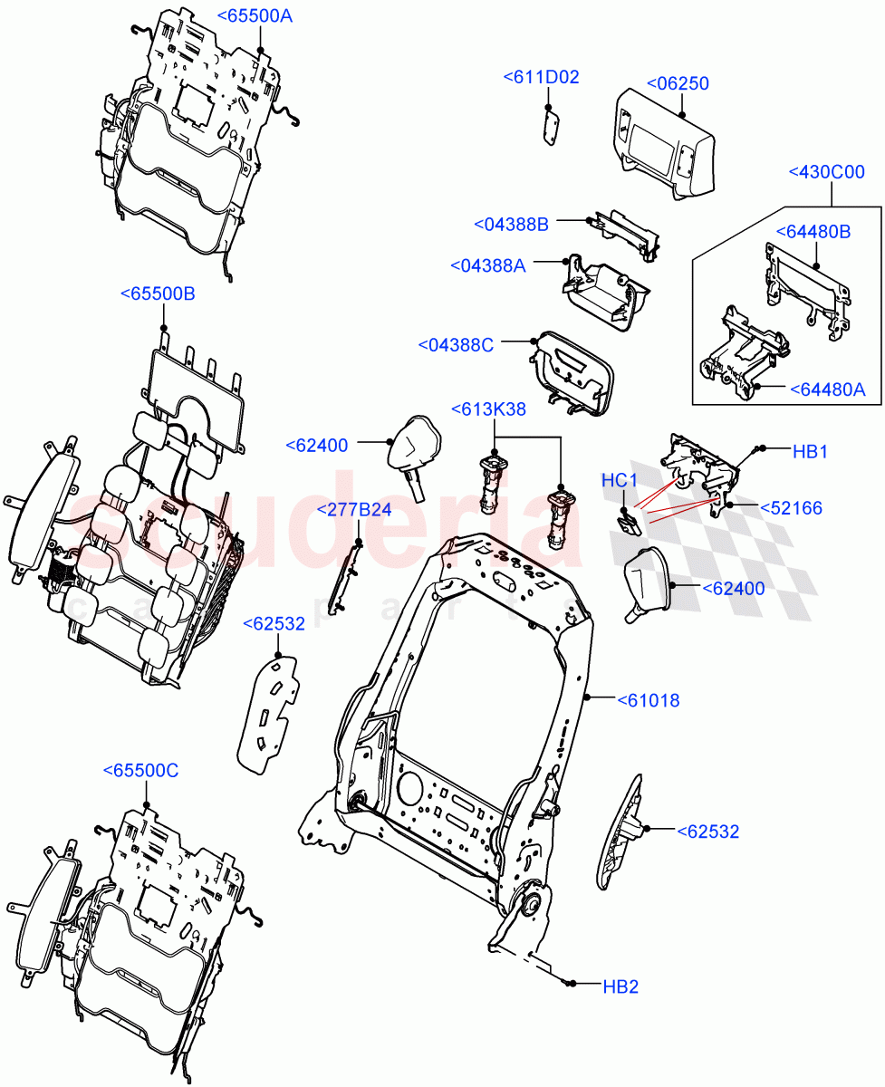 Front Seat Back (Hybrid Seat Frame) of Land Rover Land Rover Range Rover (2022+) [4.4 V8 Turbo Petrol NC10]