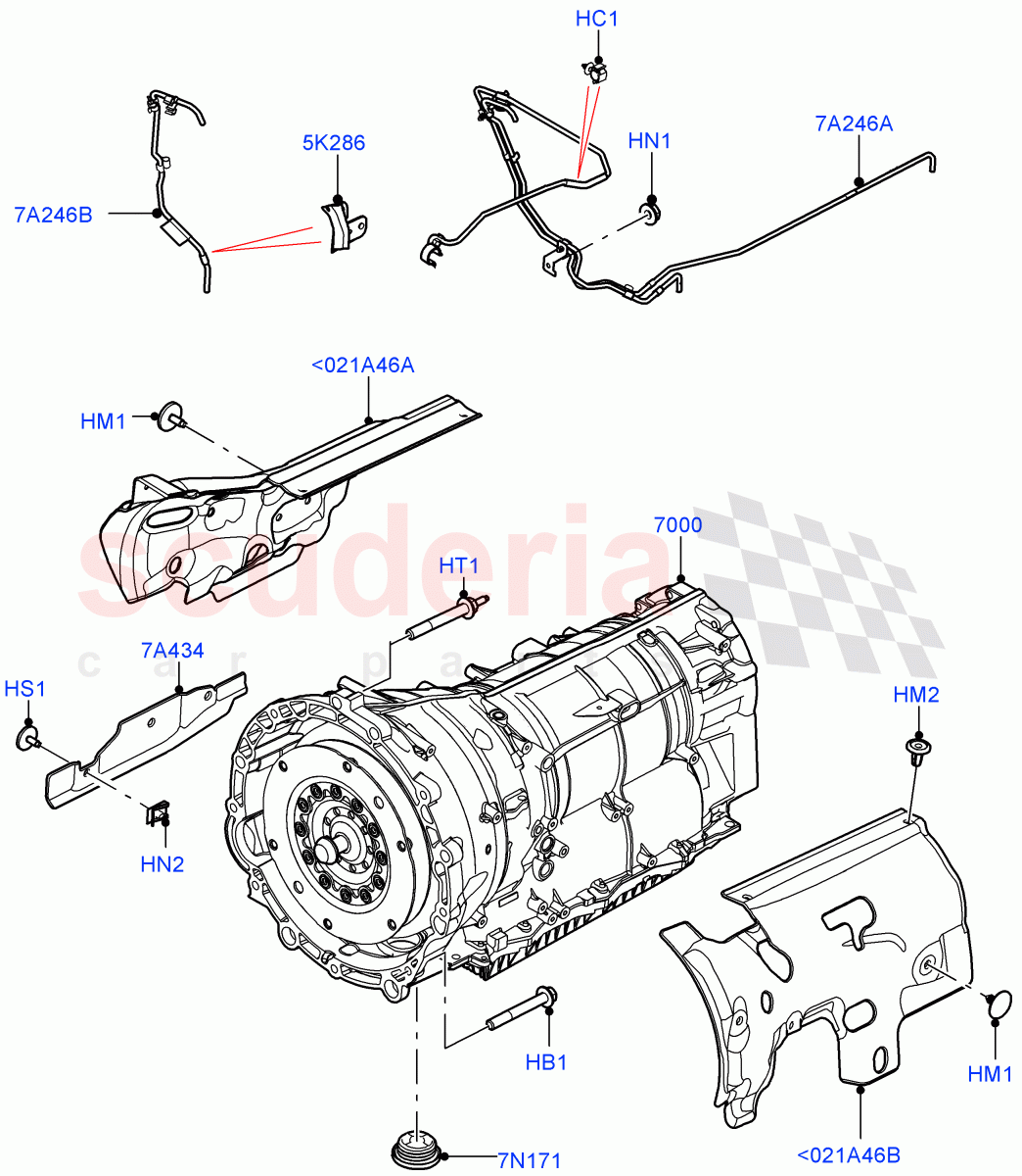 Auto Trans Assy & Speedometer Drive (Nitra Plant Build) (3.0L AJ20D6 Diesel High, 8 Speed Auto Trans ZF 8HP76) ((V) FROMM2000001) of Land Rover Land Rover Defender (2020+) [3.0 I6 Turbo Petrol AJ20P6]