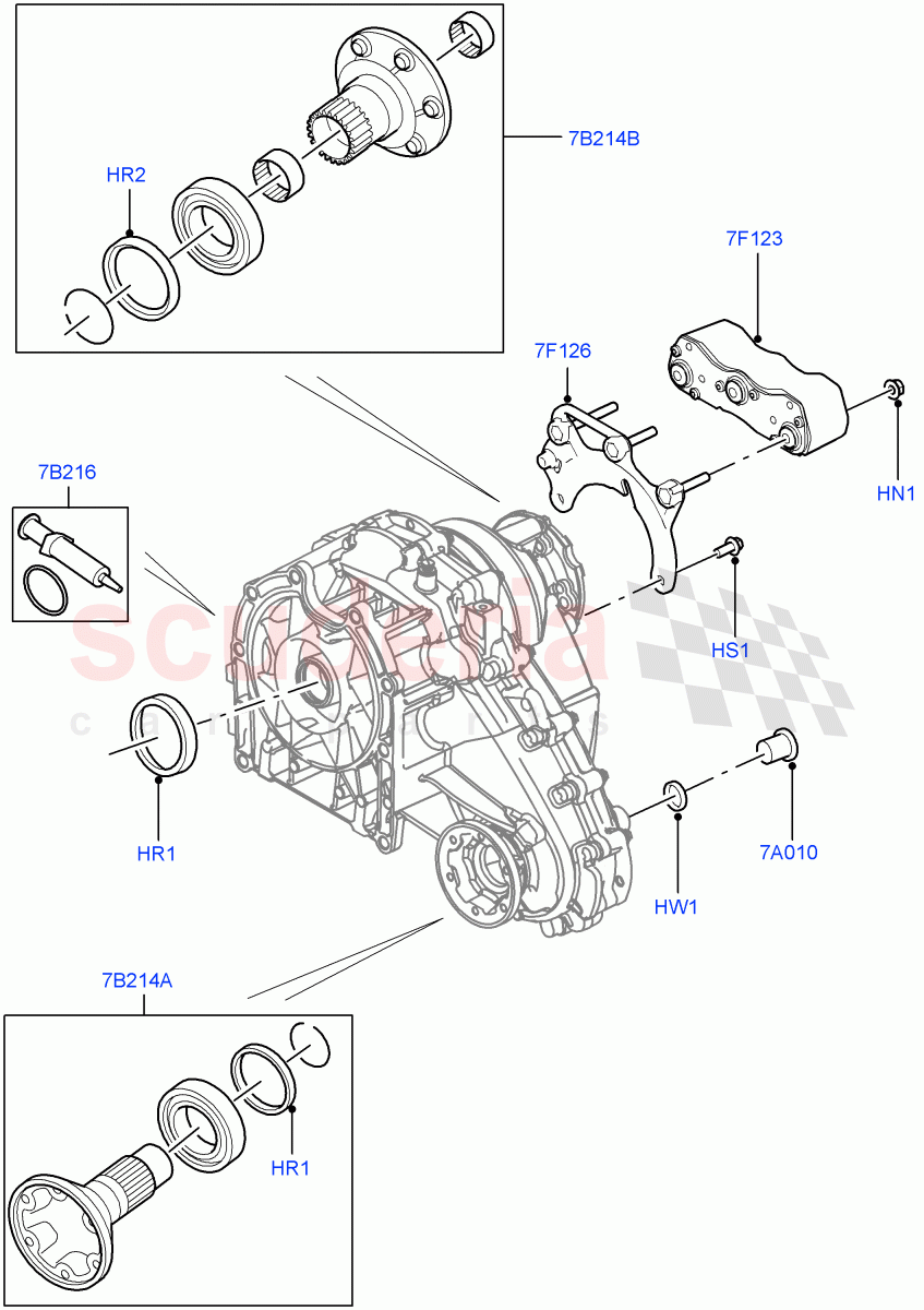 Transfer Drive Components(8 Speed Auto Trans ZF 8HP45,With 1 Speed Transfer Case,8 Speed Auto Trans ZF 8HP70 4WD)((V)TOGA999999) of Land Rover Land Rover Range Rover Sport (2014+) [2.0 Turbo Petrol AJ200P]