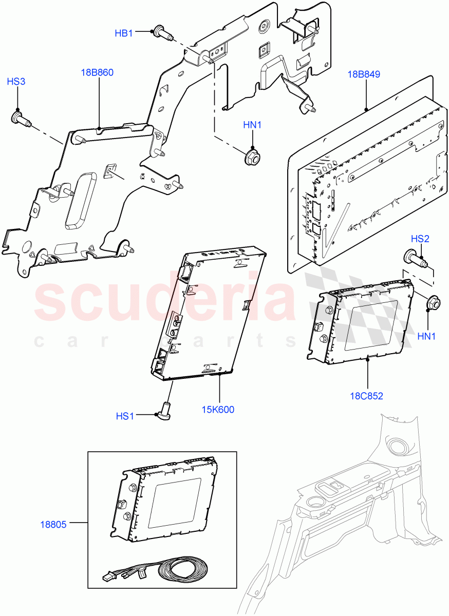 Family Entertainment System(Luggage Compartment)((V)FROMCA000001) of Land Rover Land Rover Discovery 4 (2010-2016) [5.0 OHC SGDI NA V8 Petrol]