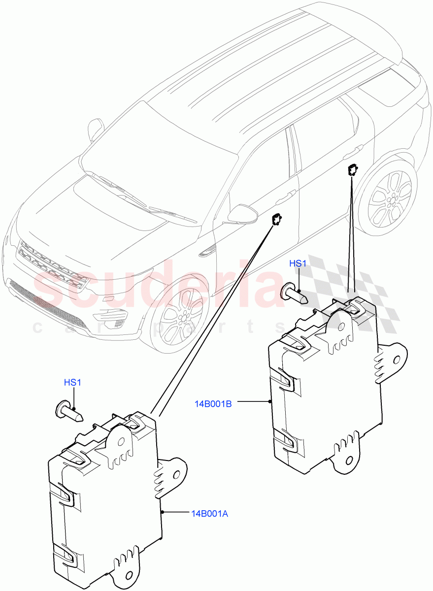 Vehicle Modules And Sensors (Door) (Changsu (China)) ((V) FROMFG000001) of Land Rover Land Rover Discovery Sport (2015+) [2.0 Turbo Diesel AJ21D4]