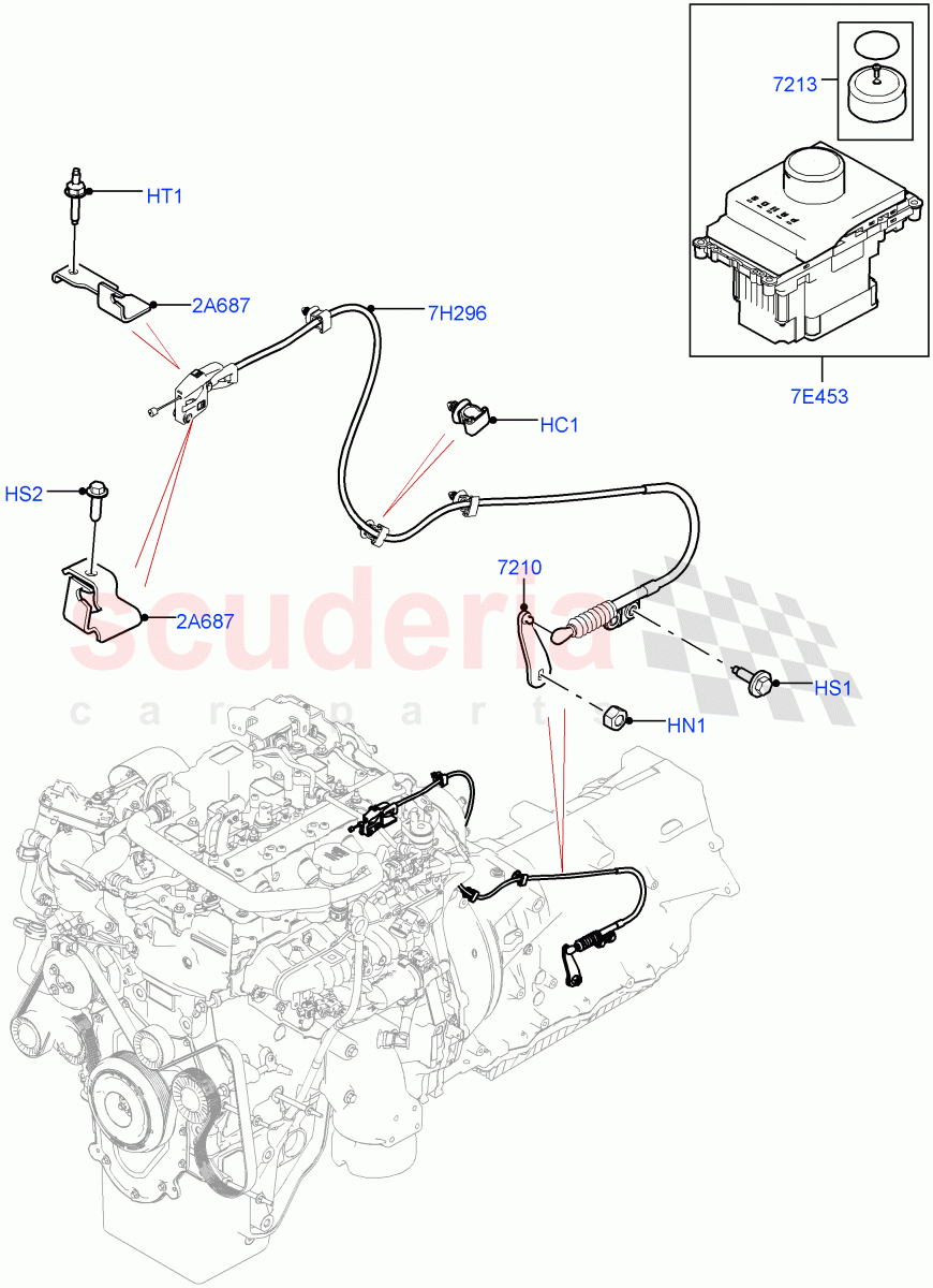 Gear Change-Automatic Transmission (2.0L I4 DSL MID DOHC AJ200, 8 Speed Auto Trans ZF 8HP45, 2.0L I4 Mid DOHC AJ200 Petrol, 2.0L I4 High DOHC AJ200 Petrol, 2.0L I4 DSL HIGH DOHC AJ200) ((V) TOLA999999) of Land Rover Land Rover Range Rover Velar (2017+) [3.0 Diesel 24V DOHC TC]