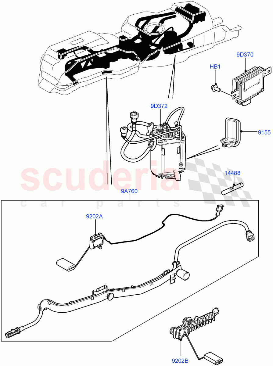Fuel Pump And Sender Unit (5.0L OHC SGDI SC V8 Petrol - AJ133) ((V) FROMAA000001) of Land Rover Land Rover Range Rover Sport (2010-2013) [5.0 OHC SGDI SC V8 Petrol]