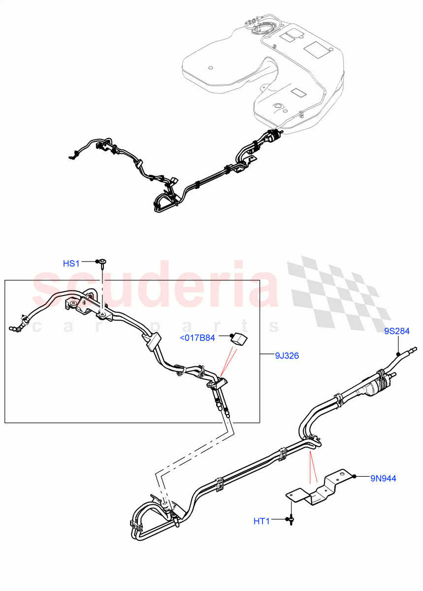 Fuel Lines (3.0L AJ20P6 Petrol High) ((V) FROMKA000001) of Land Rover Land Rover Range Rover Sport (2014+) [3.0 I6 Turbo Petrol AJ20P6]