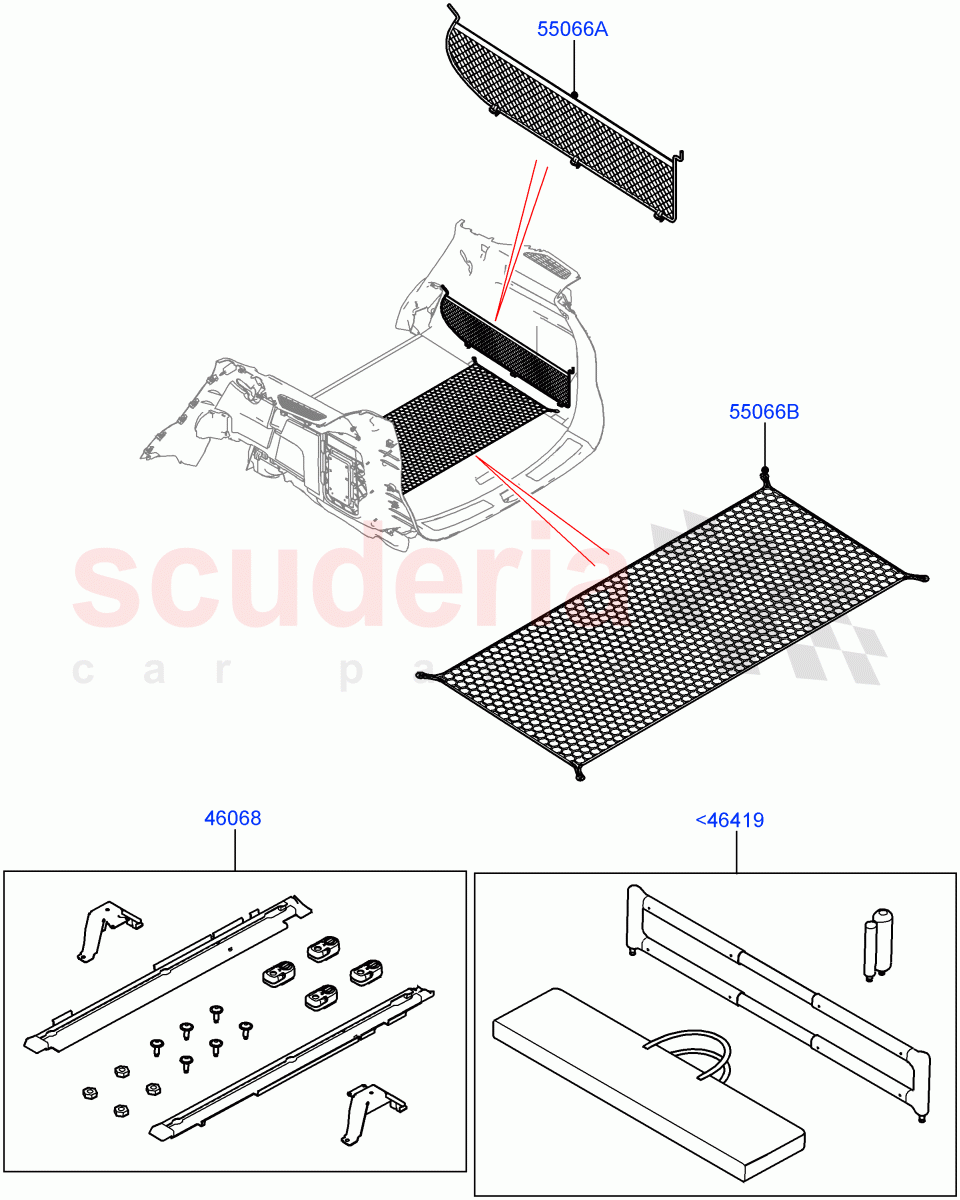 Load Retention Systems of Land Rover Land Rover Range Rover Velar (2017+) [3.0 I6 Turbo Diesel AJ20D6]