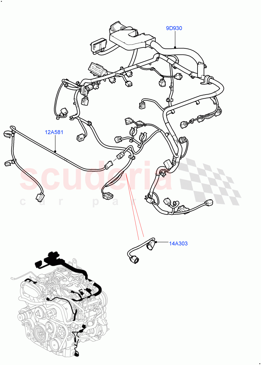 Electrical Wiring - Engine And Dash(Engine)(Lion Diesel 2.7 V6 (140KW),3.0 V6 Diesel)((V)FROMAA000001) of Land Rover Land Rover Discovery 4 (2010-2016) [2.7 Diesel V6]