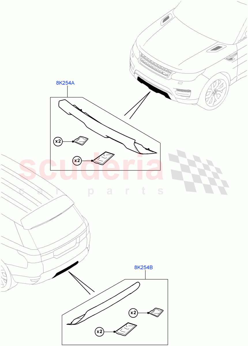 Exterior Body Protection(Accessory) of Land Rover Land Rover Range Rover Sport (2014+) [3.0 Diesel 24V DOHC TC]