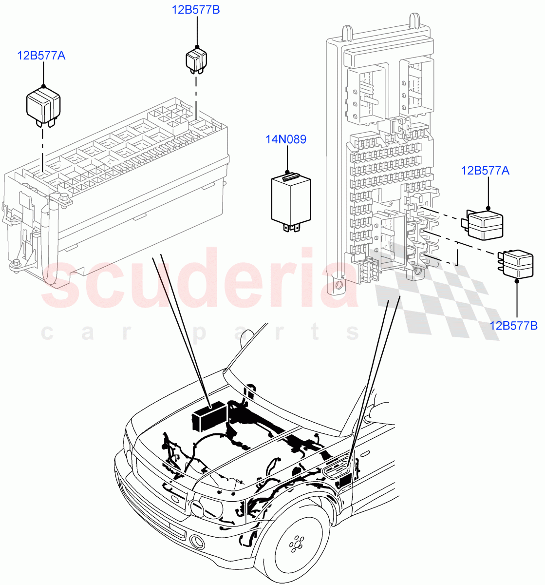 Relays ((V) FROMAA000001) of Land Rover Land Rover Range Rover Sport (2010-2013) [3.0 Diesel 24V DOHC TC]