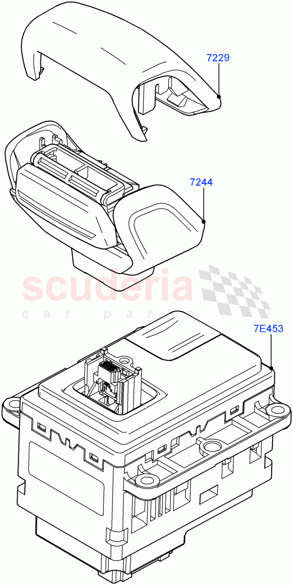 Gear Change-Automatic Transmission (Gear Shift Module) (8 Speed Auto Trans ZF 8HP45) of Land Rover Land Rover Discovery 5 (2017+) [2.0 Turbo Petrol AJ200P]