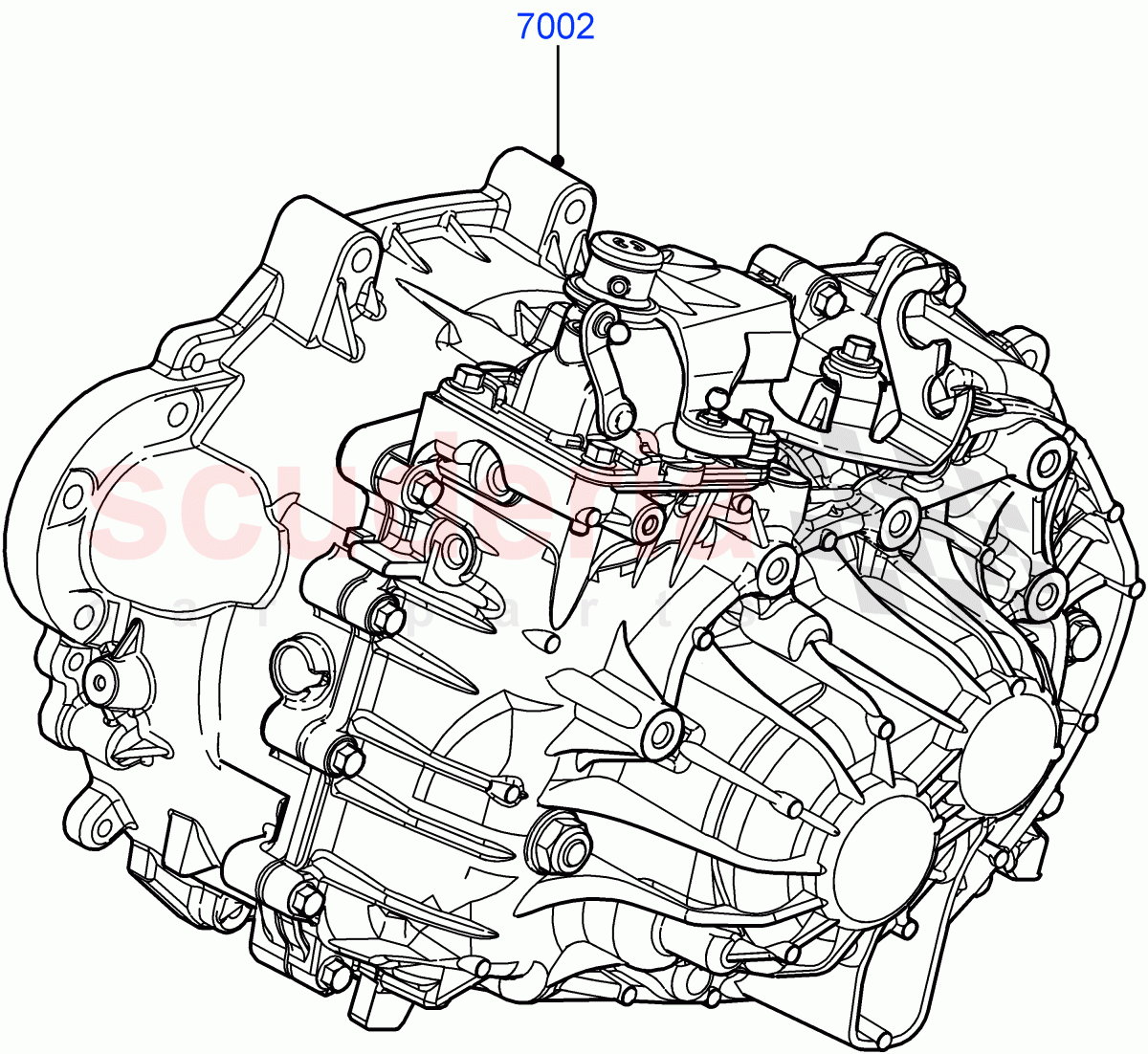 Manual Transaxle And Case(6 Speed Manual Trans M66 - AWD,Halewood (UK),6 Speed Manual Trans-JLR M66 2WD,6-Speed Manual Transaxle - M66 2WD)((V)TOFH999999) of Land Rover Land Rover Range Rover Evoque (2012-2018) [2.0 Turbo Petrol GTDI]