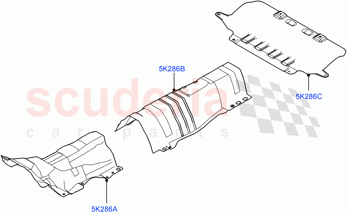 Splash And Heat Shields (Changsu (China)) ((V) FROMEG000001) of Land Rover Land Rover Range Rover Evoque (2012-2018) [2.0 Turbo Petrol GTDI]