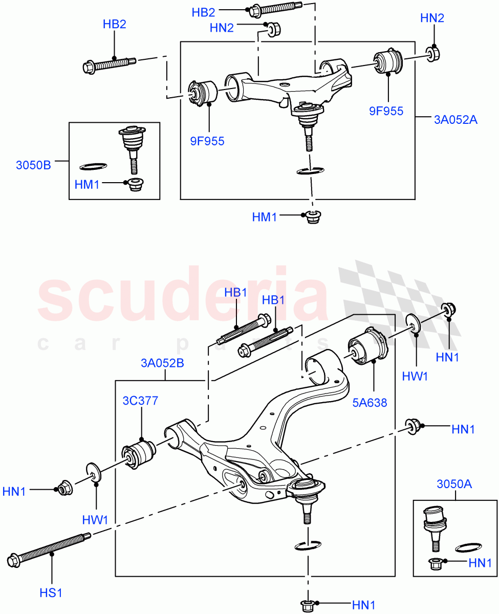 Front Susp.Arms/Stabilizer/X-Member (Front Upper And Lower Arms) ((V) FROMAA000001) of Land Rover Land Rover Range Rover Sport (2010-2013) [3.6 V8 32V DOHC EFI Diesel]