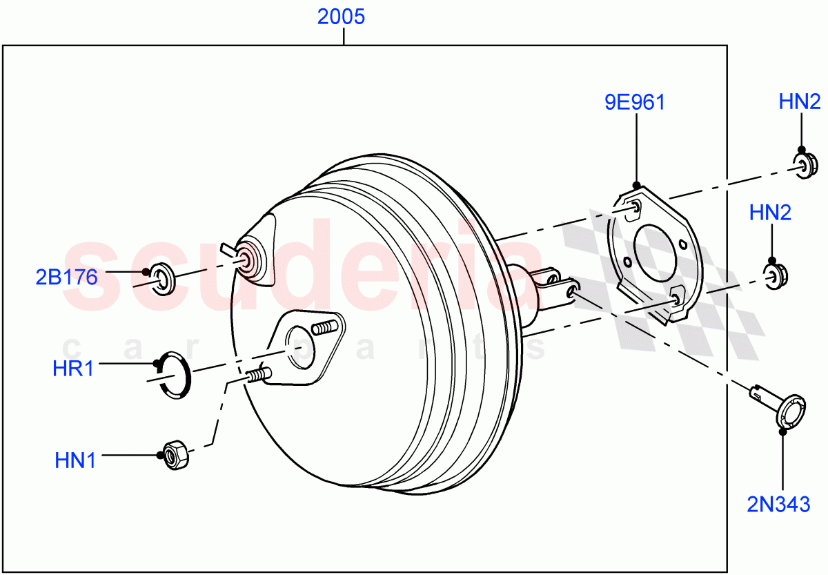 Brake Booster(Solihull Plant Build)((V)FROMHA000001) of Land Rover Land Rover Discovery 5 (2017+) [3.0 Diesel 24V DOHC TC]