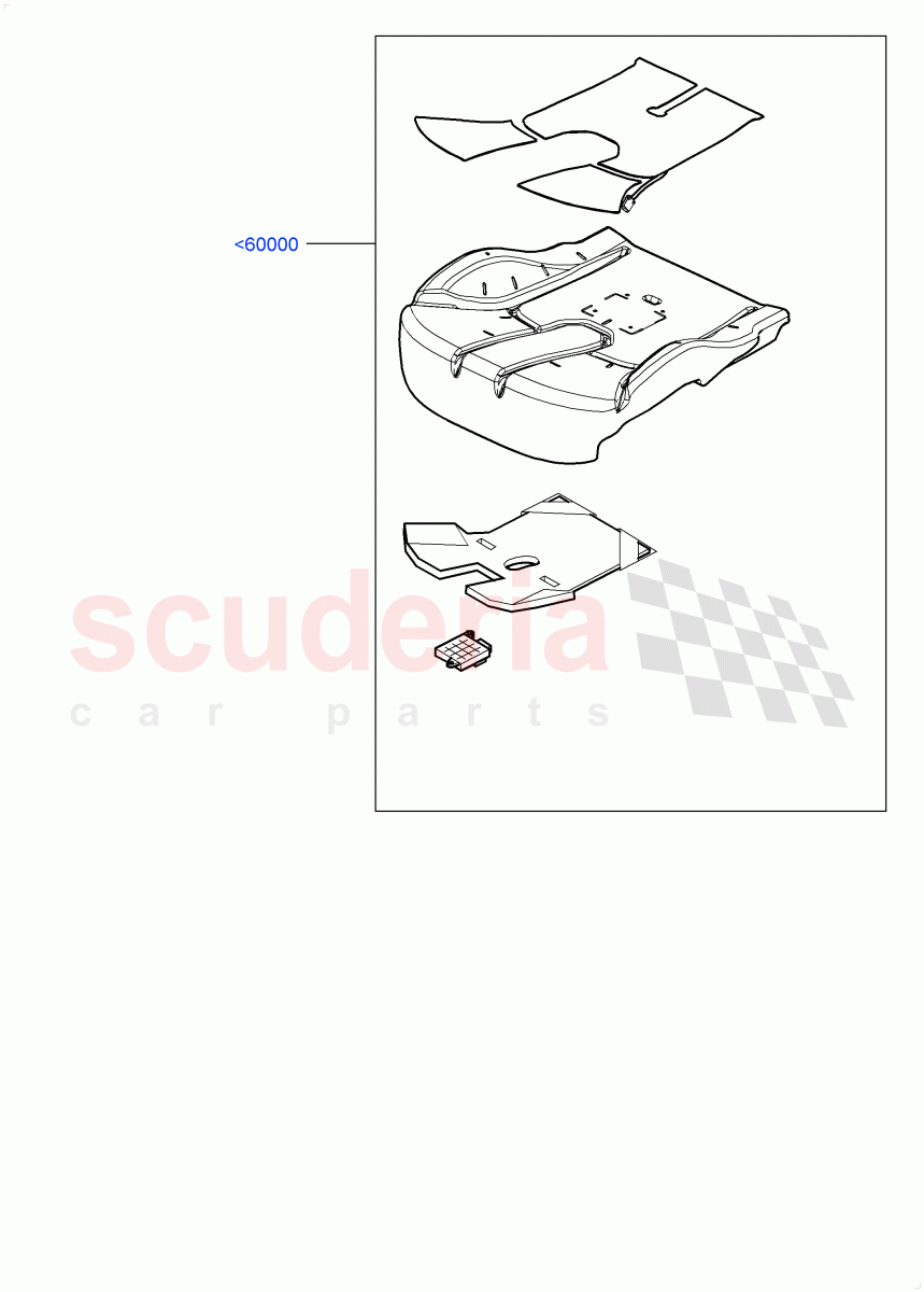 Front Seat Base(Solihull Plant Build, Sensors)((+)"CDN/MEX/USA")((V)FROMHA000001) of Land Rover Land Rover Discovery 5 (2017+) [2.0 Turbo Diesel]