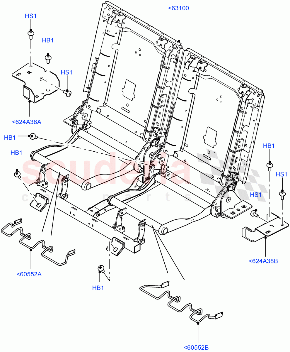 Rear Seat Base(Changsu (China),Third Row Dual Individual Seat,With 3rd Row Double Seat)((V)FROMFG000001) of Land Rover Land Rover Discovery Sport (2015+) [2.0 Turbo Petrol AJ200P]