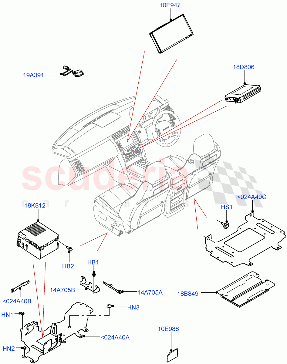 Audio Equipment - Original Fit(Nitra Plant Build)((V)FROMK2000001,(V)TOL2999999) of Land Rover Land Rover Discovery 5 (2017+) [2.0 Turbo Diesel]