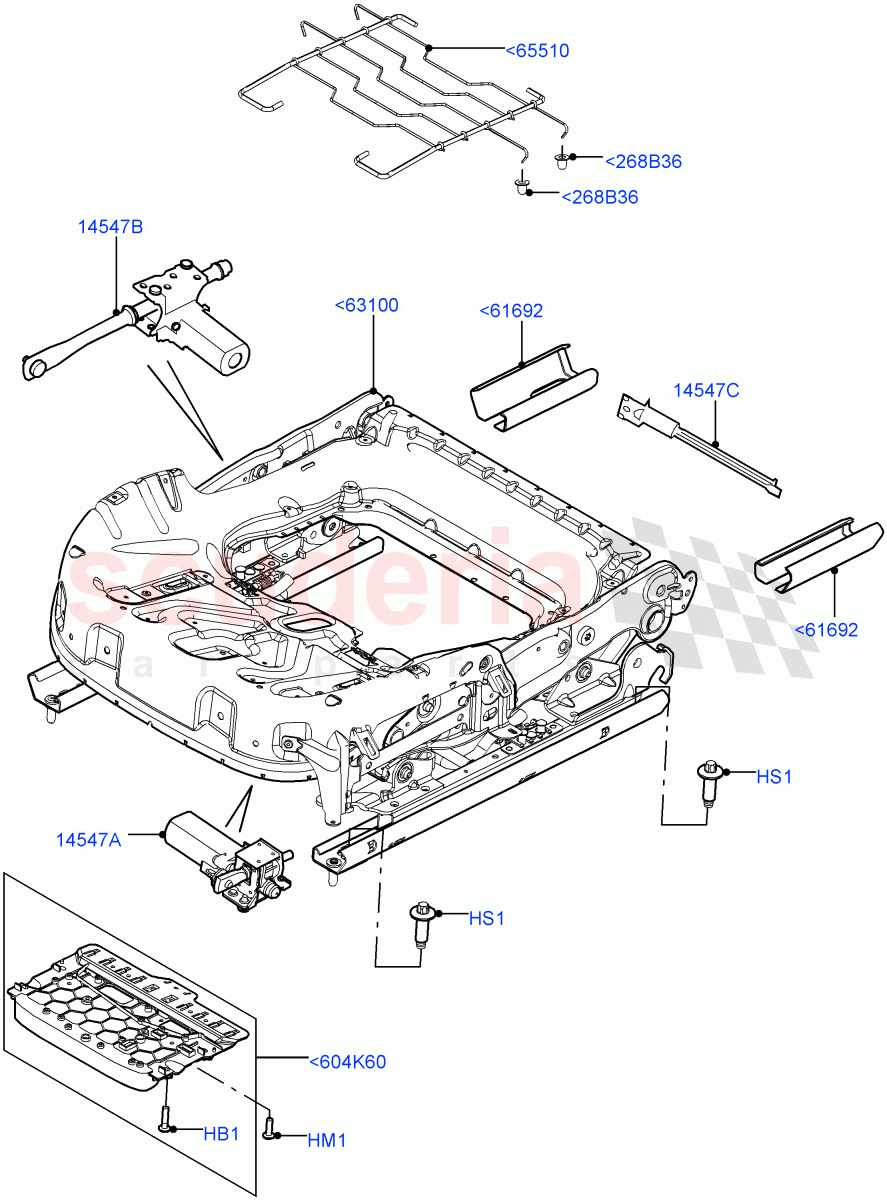 Front Seat Base (Electric Front Seat Adj Non-Memory, Changsu (China), Driver/Pass Elec Fr Seat Adj/Memory, Electric Front Seat Adj Drv Memory) ((V) FROMEG000001) of Land Rover Land Rover Range Rover Evoque (2012-2018) [2.0 Turbo Diesel]