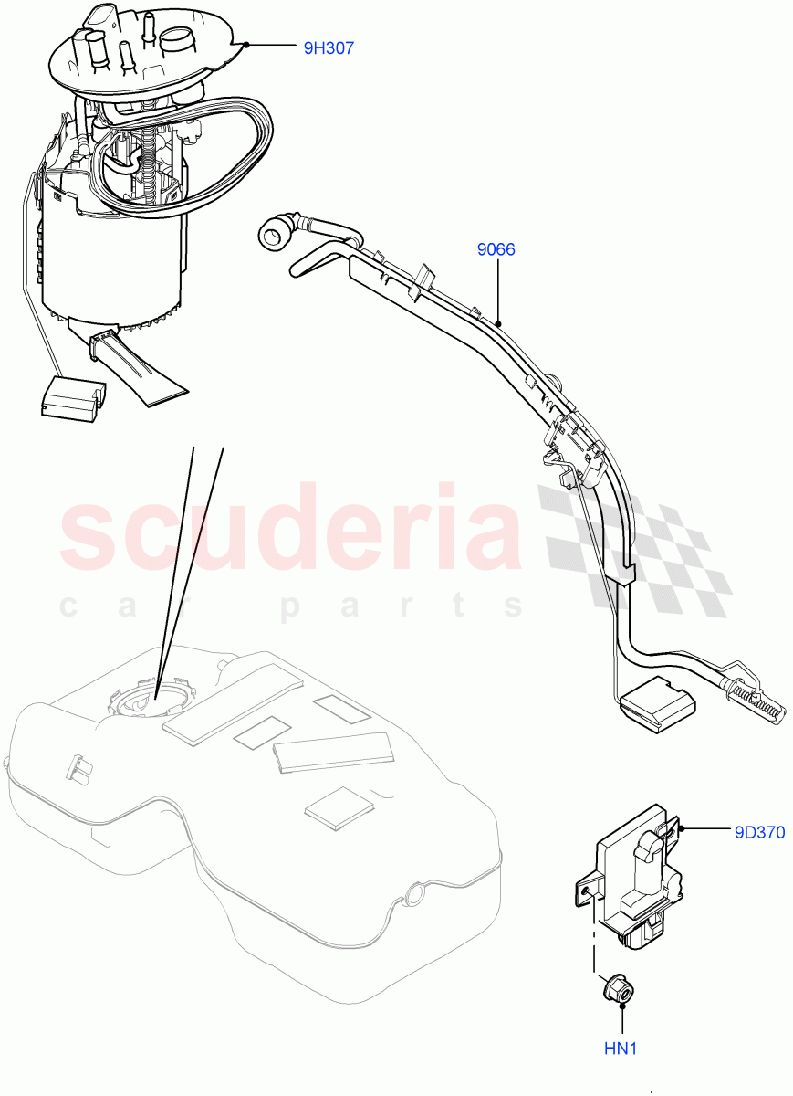 Fuel Pump And Sender Unit (2.0L 16V TIVCT T/C 240PS Petrol, Changsu (China)) ((V) FROMFG000001) of Land Rover Land Rover Discovery Sport (2015+) [2.0 Turbo Petrol GTDI]