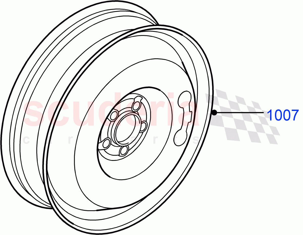 Spare Wheel (Halewood (UK), Spare Wheel - Reduced Section Steel) of Land Rover Land Rover Range Rover Evoque (2012-2018) [2.0 Turbo Diesel]